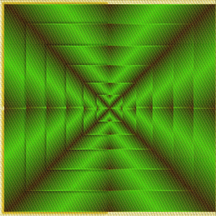 Round Patterned Green Rug, pat3315yw