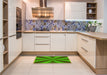 Patterned Green Rug in a Kitchen, pat3315yw