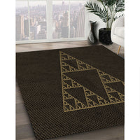 Patterned Black Rug, pat3316brn