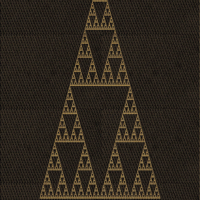 Patterned Black Rug, pat3316brn