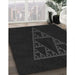 Machine Washable Transitional Black Rug in a Family Room, wshpat3316gry