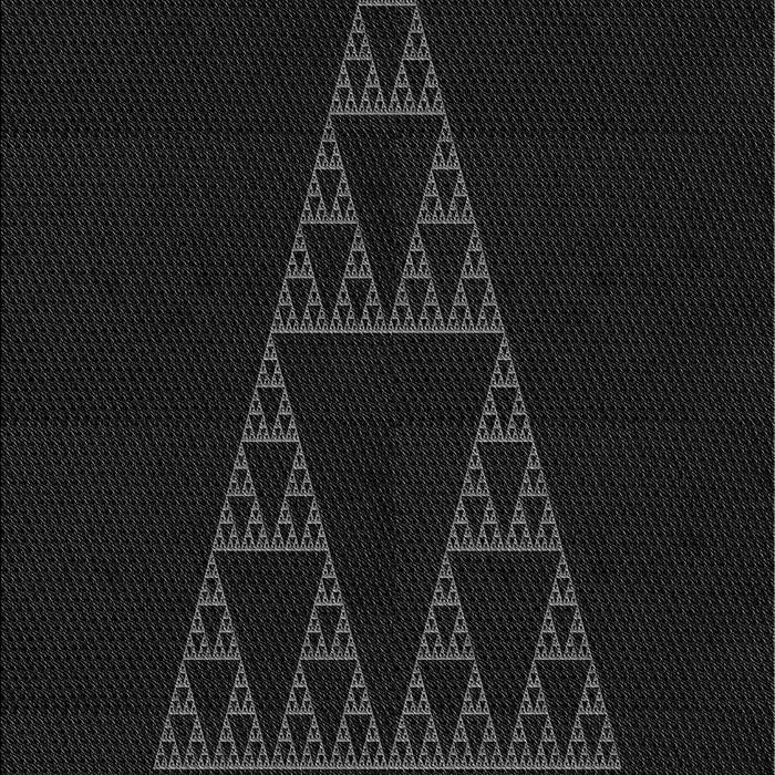 Patterned Black Rug, pat3316gry