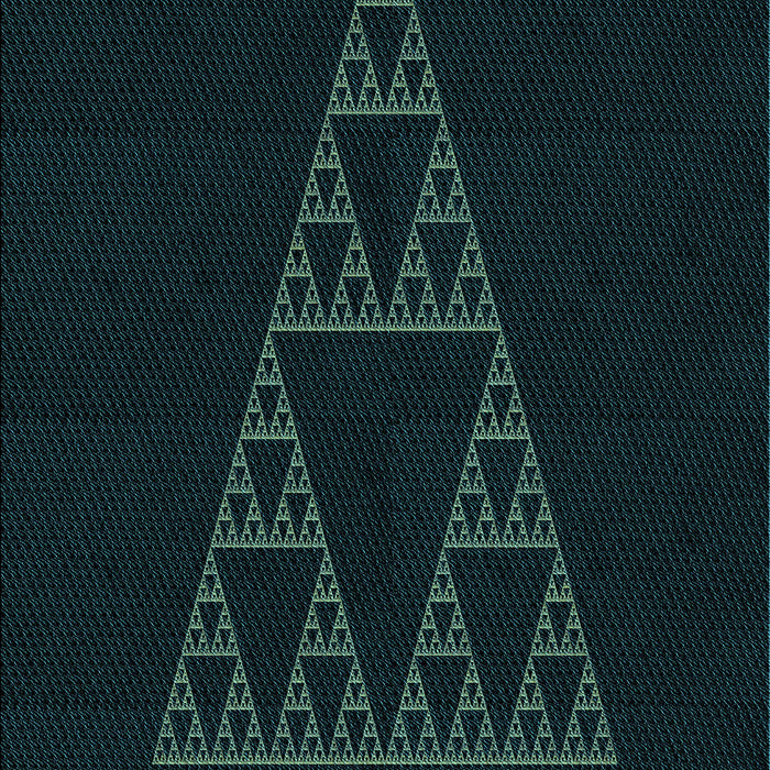 Patterned Black Rug, pat3316lblu