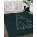 Patterned Black Rug in Family Room, pat3316lblu