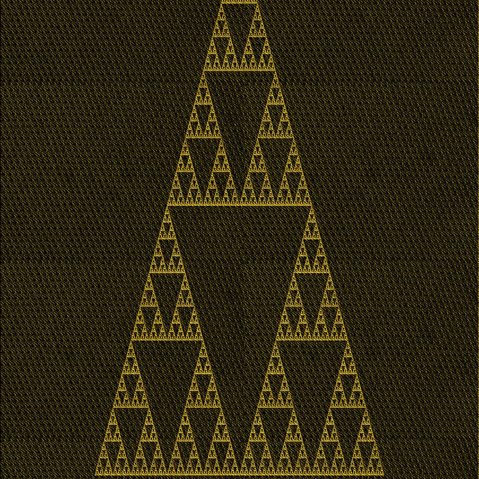 Patterned Black Rug, pat3316yw