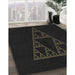 Patterned Black Novelty Rug in Family Room, pat3316