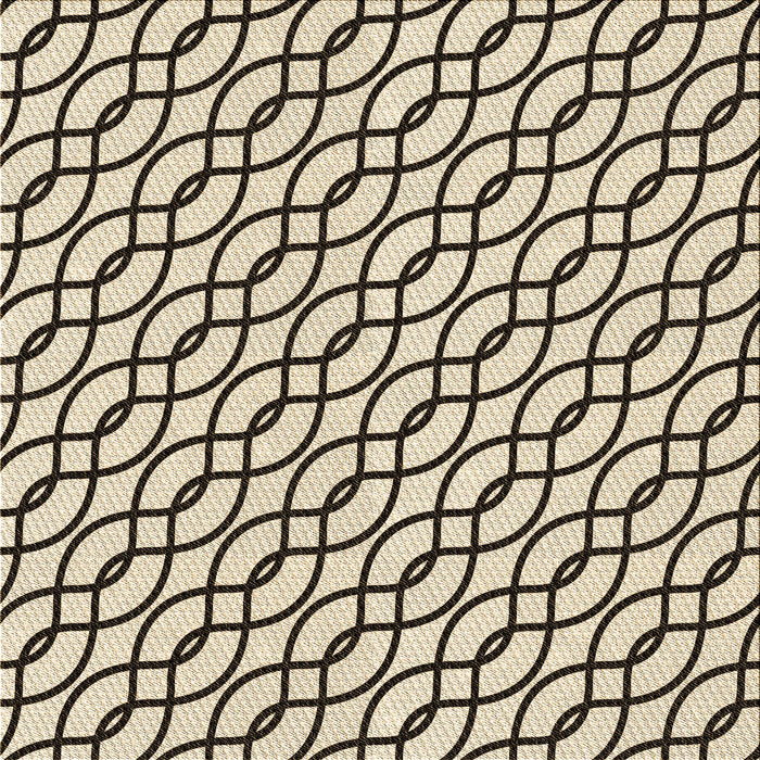 Round Patterned Coffee Brown Rug, pat3317brn