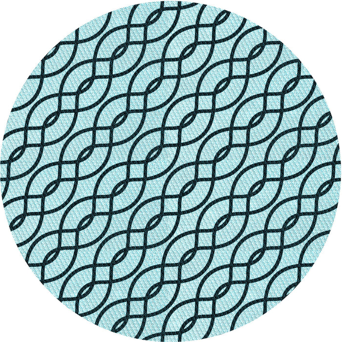 Square Patterned Electric Blue Rug, pat3317lblu