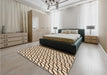 Patterned Golden Blonde Gold Rug in a Bedroom, pat3317org