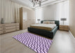 Patterned Purple Rug in a Bedroom, pat3317pur