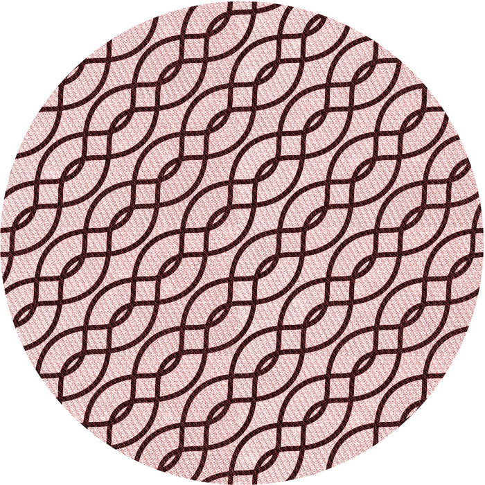 Square Patterned Brown Red Rug, pat3317rd