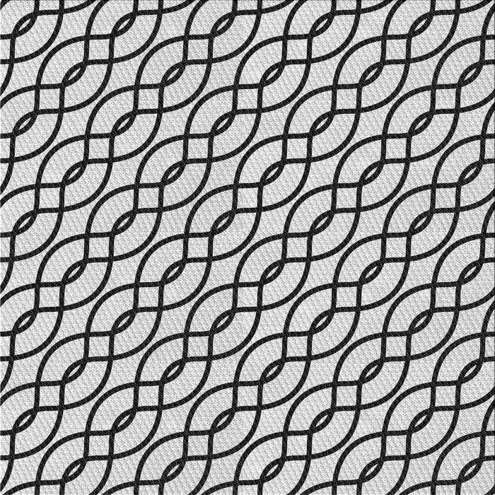 Square Patterned Platinum Gray Novelty Rug, pat3317