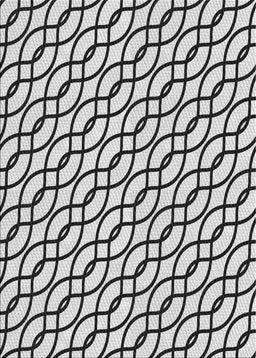 Patterned Platinum Gray Novelty Rug, pat3317