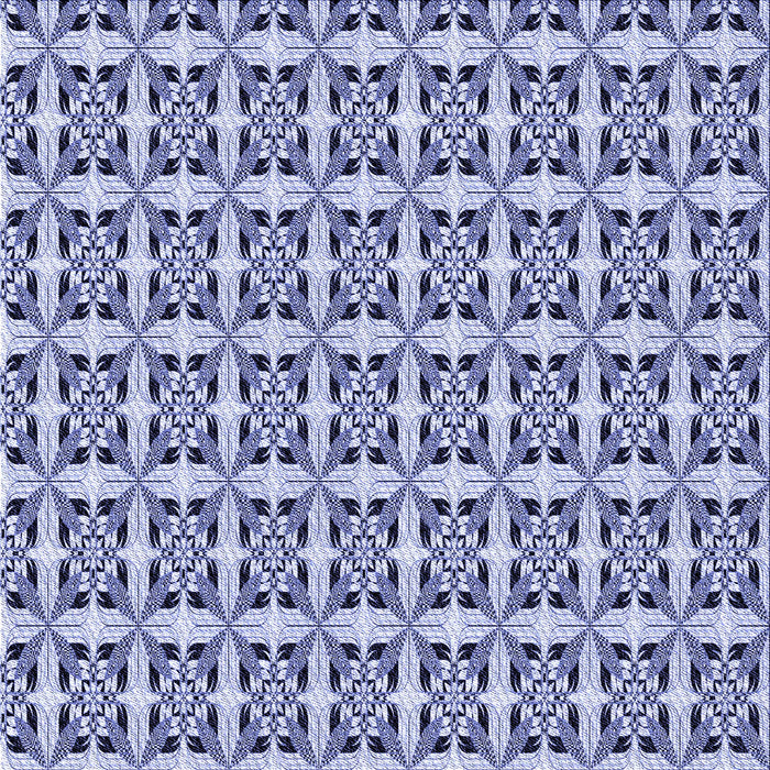 Round Patterned Deep Periwinkle Purple Rug, pat3318blu