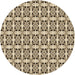 Square Patterned Red Brown Rug, pat3318brn