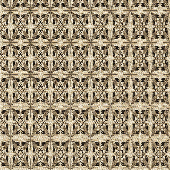 Round Patterned Red Brown Rug, pat3318brn