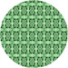 Square Patterned Forest Green Rug, pat3318grn