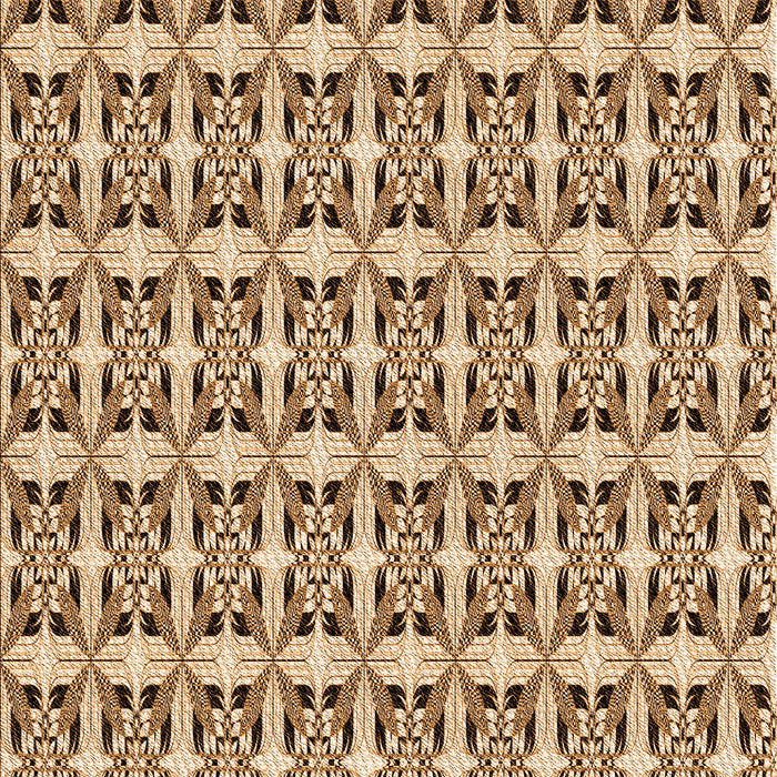 Patterned Saddle Brown Rug, pat3318org