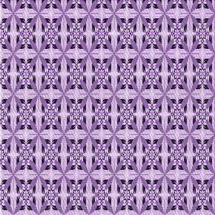 Round Machine Washable Transitional Blossom Pink Rug, wshpat3318pur