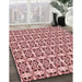 Machine Washable Transitional Pink Rug in a Family Room, wshpat3318rd