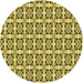 Square Patterned Dark Bronze Brown Rug, pat3318yw