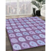 Patterned Blue Rug in Family Room, pat3319blu
