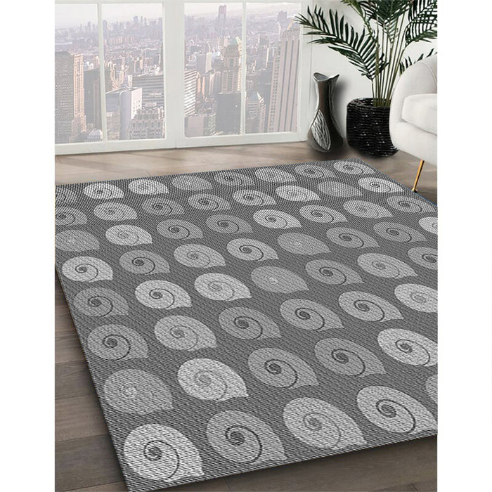 Machine Washable Transitional Ash Gray Rug in a Family Room, wshpat3319gry