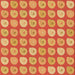 Round Patterned Orange Rug, pat3319org