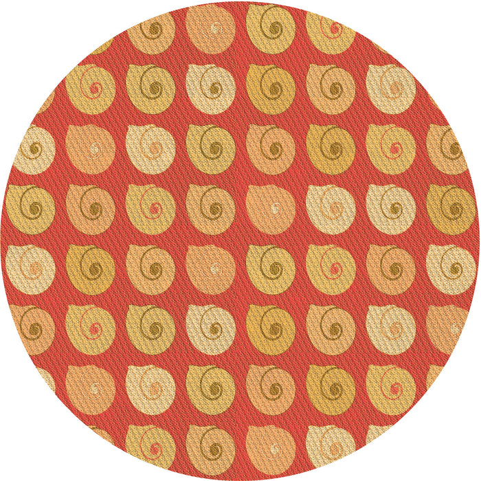 Square Patterned Orange Rug, pat3319org