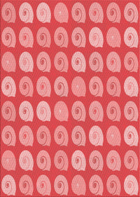 Machine Washable Transitional Light Coral Pink Rug, wshpat3319rd