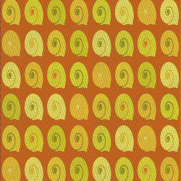Patterned Orange Red Orange Rug, pat3319yw