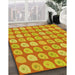 Patterned Orange Red Orange Rug in Family Room, pat3319yw
