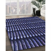 Patterned Night Blue Rug, pat332blu