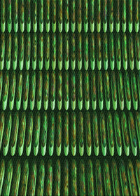 Machine Washable Transitional Dark Lime Green Rug, wshpat332grn