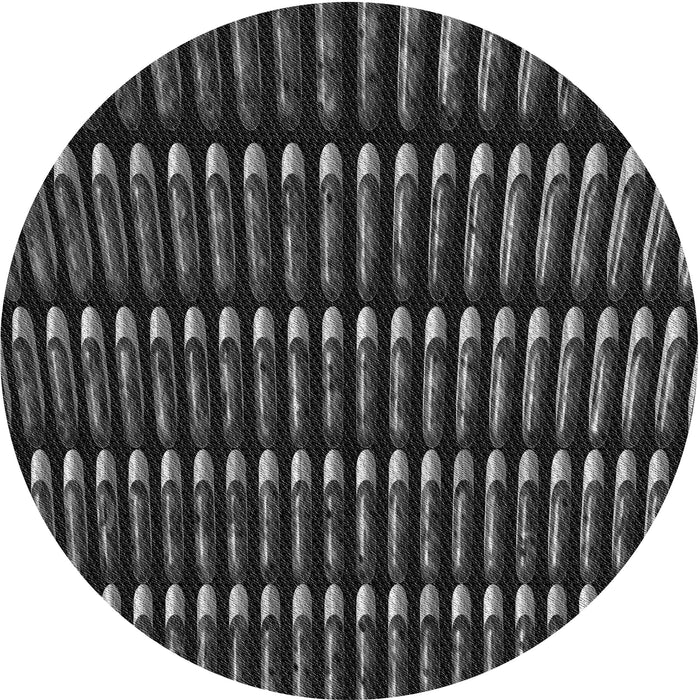 Square Patterned Midnight Gray Rug, pat332gry