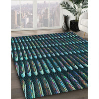 Patterned Deep-Sea Green Rug, pat332lblu