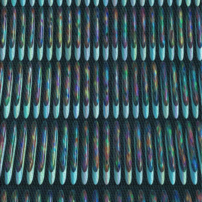 Machine Washable Transitional Deep-Sea Green Rug, wshpat332lblu