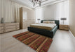 Patterned Red Rug in a Bedroom, pat332org