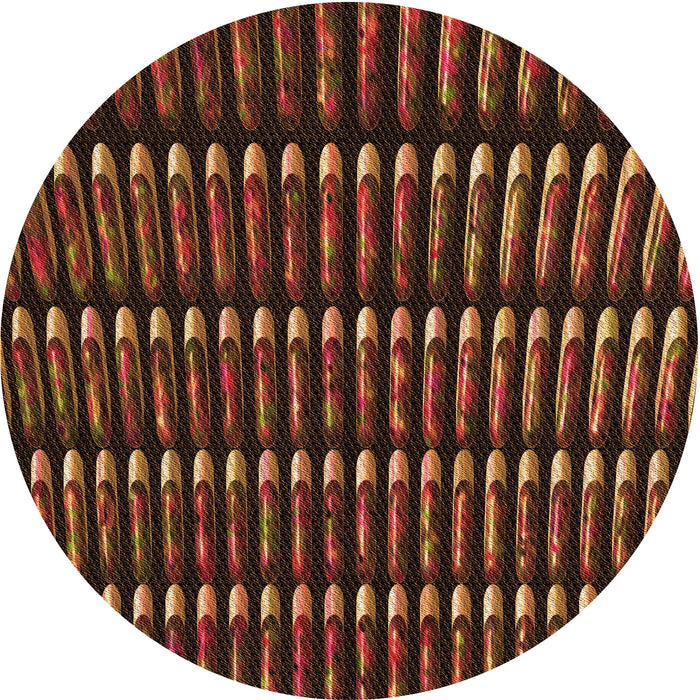Square Patterned Red Rug, pat332org