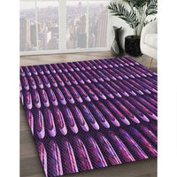 Patterned Dark Orchid Purple Rug, pat332pur