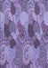 Patterned Purple Mimosa Purple Rug, pat3320blu