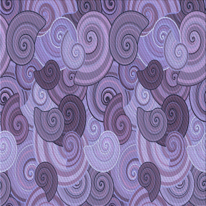 Round Machine Washable Transitional Purple Mimosa Purple Rug, wshpat3320blu