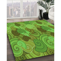 Patterned Green Rug, pat3320grn