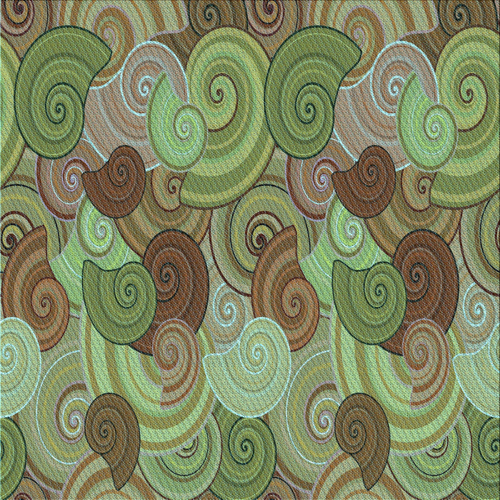 Round Machine Washable Transitional Oak Brown Rug, wshpat3320lblu