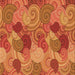 Round Patterned Orange Rug, pat3320org