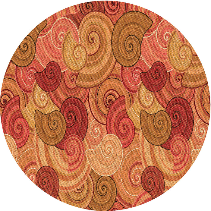 Square Patterned Orange Rug, pat3320org