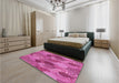 Patterned Pink Rug in a Bedroom, pat3320pur