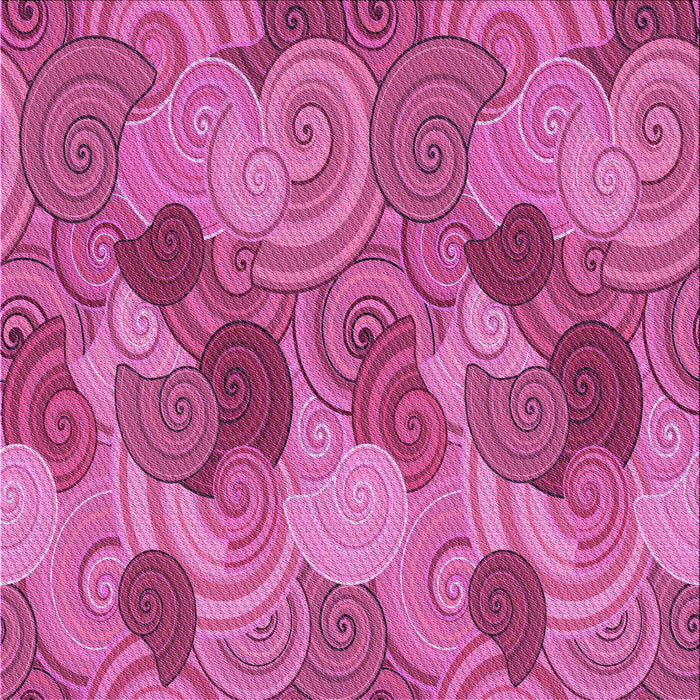 Round Machine Washable Transitional Pink Rug, wshpat3320pur