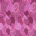 Round Patterned Pink Rug, pat3320pur