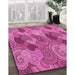 Patterned Pink Rug in Family Room, pat3320pur